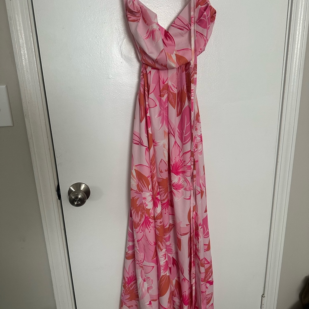 Floral Pink Maxi Dress